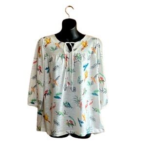 Christopher & Banks S blouse with birds